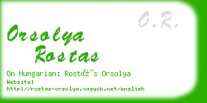 orsolya rostas business card